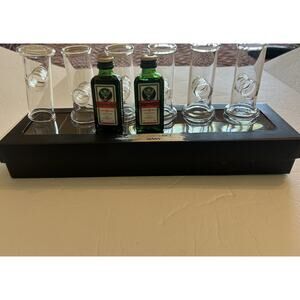 NEW Jagermeister 6 Shot Glasses & 2 Jager‎ Shots Finger Shot Glass from Germany